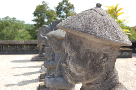 statues of stone soldiers vietnam army warriorsの写真素材