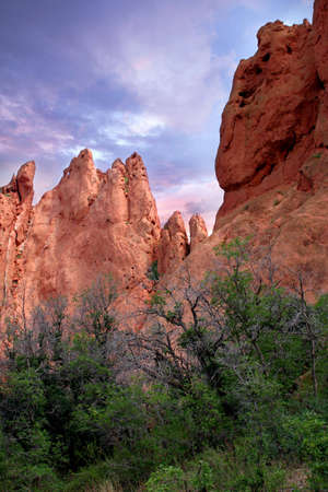Colorado Garden of Gods Mountain Landscapeの写真素材