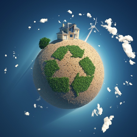 planet of recycling の写真素材
