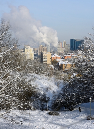 winter cityの写真素材