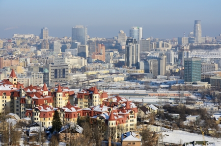 kiev city at winterのeditorial素材