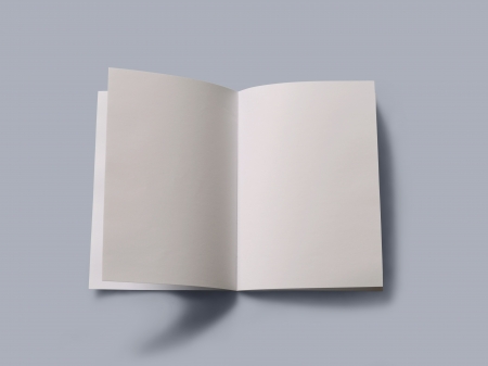 blank open book with clipping pathの写真素材