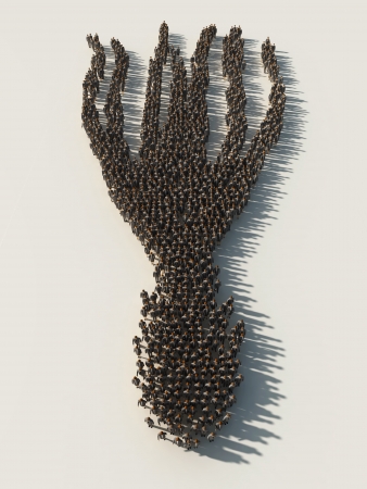crowd like an octopusの写真素材