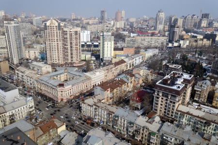kiev city, aerial viewの写真素材