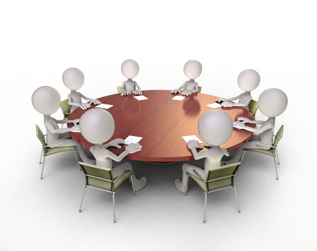 round-table talksの写真素材