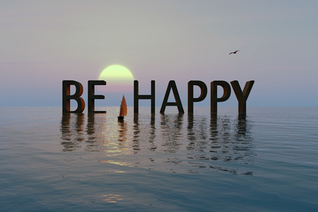 be happyの写真素材