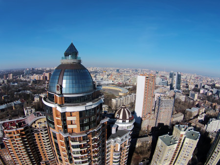 Skyscrapers in Pechersk, Kiev, Ukraineのeditorial素材