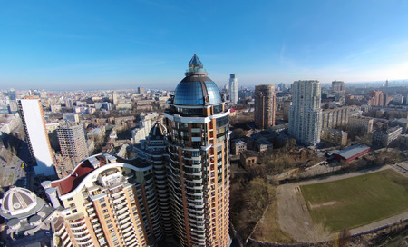 Skyscrapers in Pechersk, Kiev, Ukraineのeditorial素材