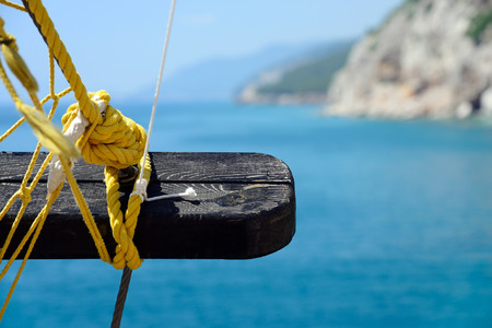 old tacle and gear in marinaの写真素材