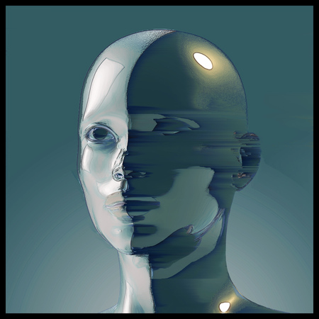 portrait of artificial manの写真素材