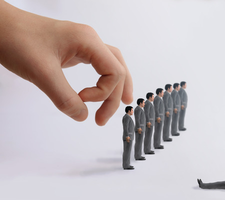 ruling hand optimizes staffの写真素材