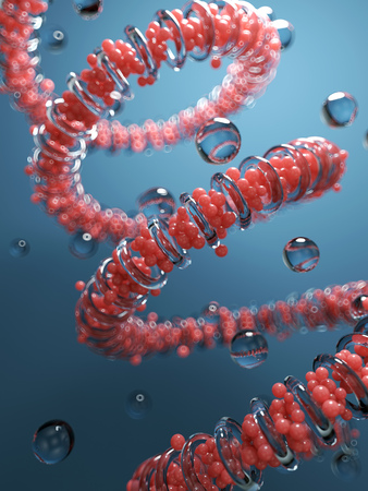 spiral molecular structureの写真素材