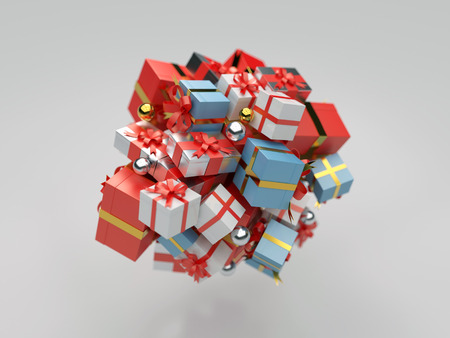 heap of gift boxesの写真素材