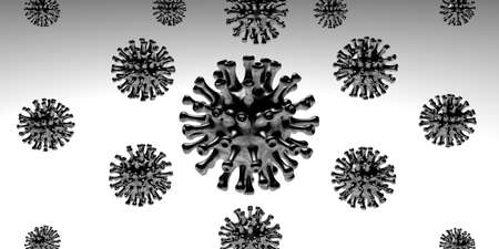 3d Render China epidemic coronavirus 2019-nCoV