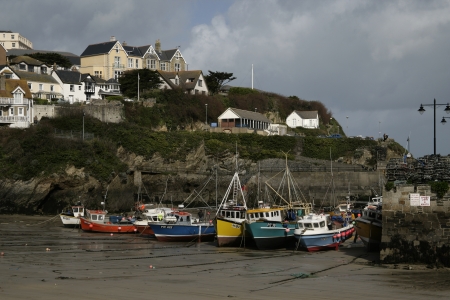 Newquay main harbour in Cornwallの写真素材