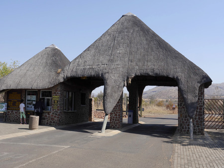 Manyane Gate, Pilanesburg National Park, South Africaのeditorial素材