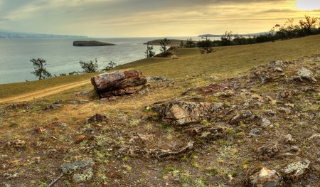 Wild Landscape on Olkhon island, Baikal, Russiaの写真素材