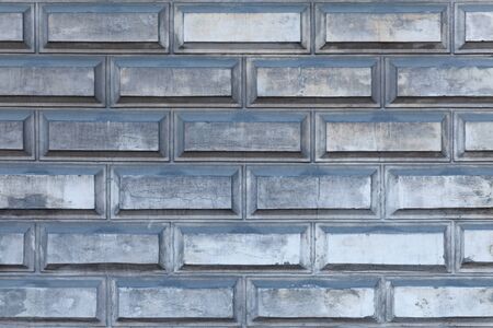 Industrial grey brick wall horizontal background