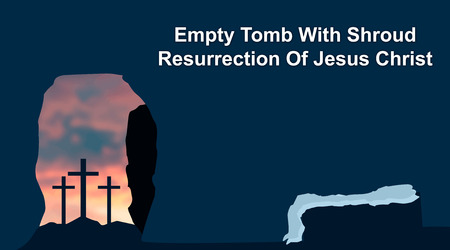 Crucifixion Of Jesus Christ - Cross At Sunset vector illustrationのイラスト素材