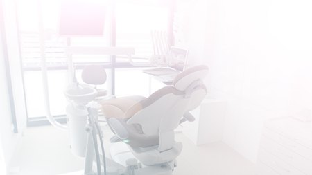 Abstract sharp hospital and clinic interior for background - Processing Blue color white balanceの写真素材