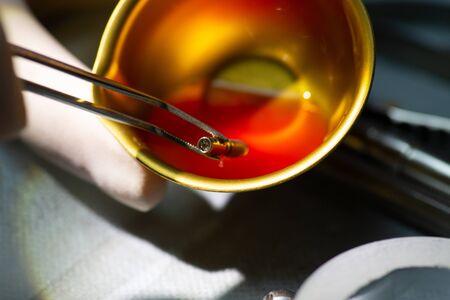 close up implant dentist work operationの写真素材