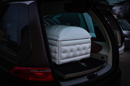 Funeral home with new modern like retro Chesterfield in carの写真素材