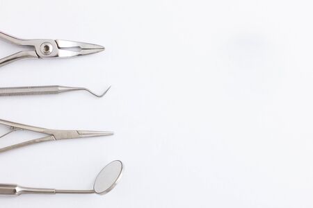 Dental Tools on whiteの写真素材