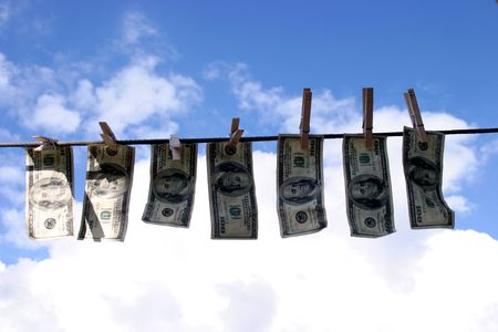 Freshly Laundered money.の写真素材