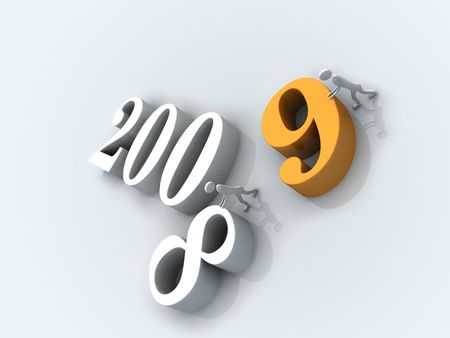 New Year's 2009 commingの写真素材