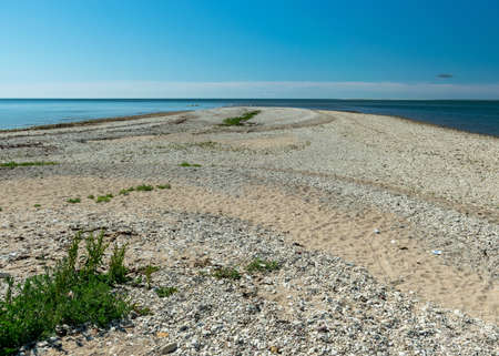 beautiful traditional Saaremaa seascape, Baltic Sea, Saaremaa Island, Sorves Peninsula, Estoniaの写真素材