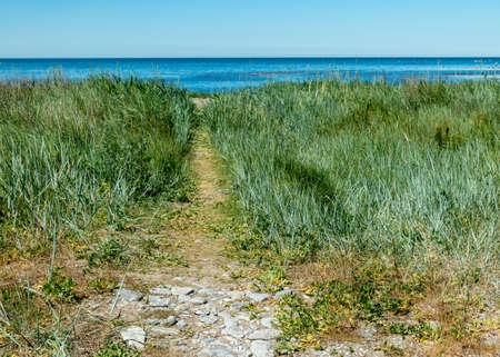 landscape with traditional coastal view, Saaremaa Island, Estoniaの写真素材