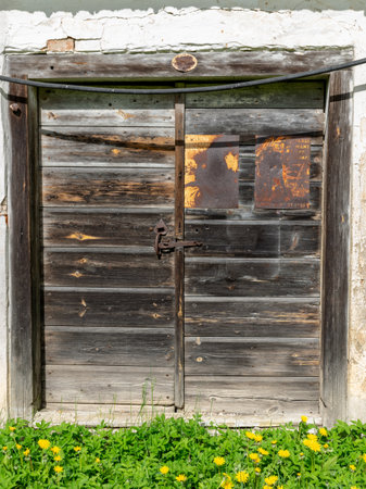 picture with wooden door, suitable for backgroundの写真素材