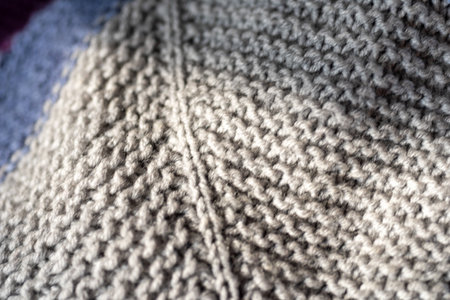 close-up view of beautiful needlework in process, needlework concept, home production, beautiful...