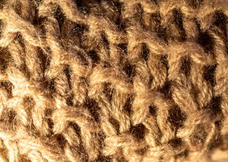 knitted handicraft, beautiful knitting pattern, handicraft concept, making clothes by hand, hobbyの写真素材