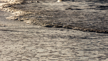 abstract photography of the seashore, snow, sand, water, ice formations, suitable for background,...