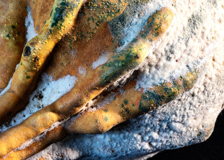 close-up of a decorative pumpkin, withered berry skin, pronounced relief, pumpkin