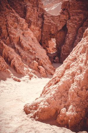 Desert sand, rocks and details in Atacama, Chileの写真素材