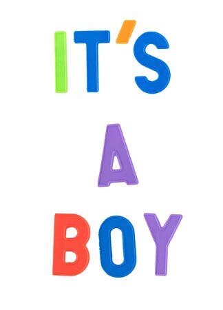 Its a boy sentence in colorful lettersの写真素材