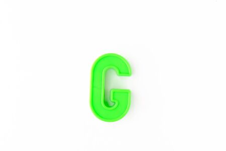 Colorful capital letter over white backgroundの写真素材