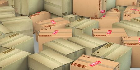 stack of cardboard boxes