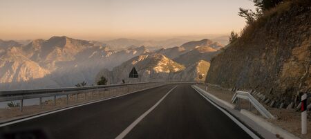 Mountain road in Montenegroの写真素材