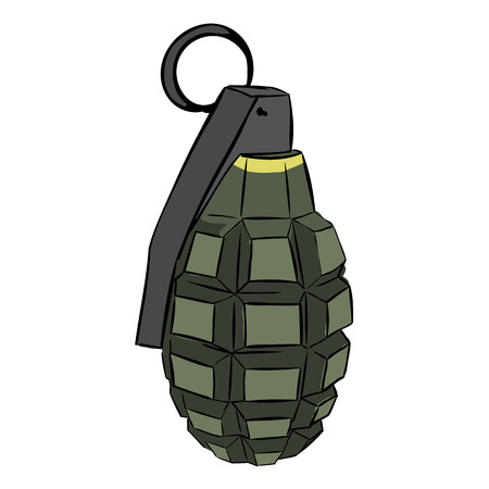 Colored hand grenade.のイラスト素材