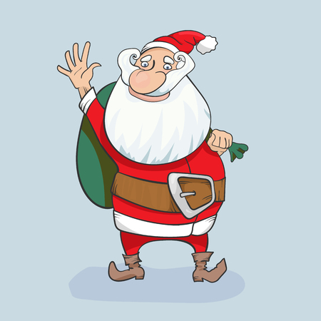 Cute Santa Clause vector hand drawn character illustrationのイラスト素材