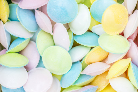 ufo shaped candy sweet in different colorsの写真素材