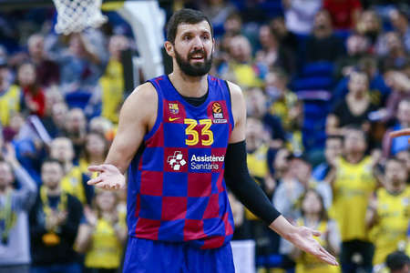 Berlin, Germany, March 04, 2020: Nikola Mirotic of FC Barcelona in action during the EuroLeague basketball match between Alba Berlin and FC Barcelona at Mercedes Benz Arenaのeditorial素材