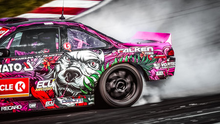 Oschersleben, Germany, August 31, 2019: Karolina Pilarczyk driving the Nissan Silvia S14...