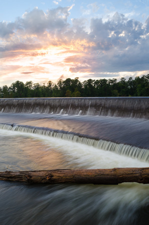 Spillway At Sunsetの写真素材