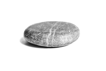 Pebbles stone, isolated on white background, sea pebbleの写真素材