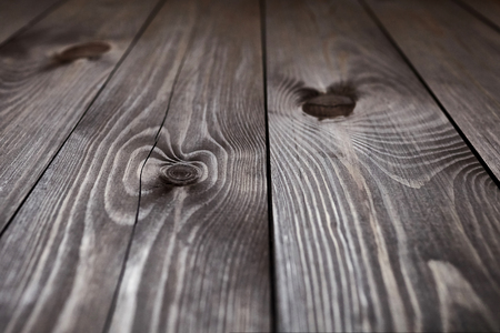 Dark wooden background. Brown boards. Wood textureの写真素材