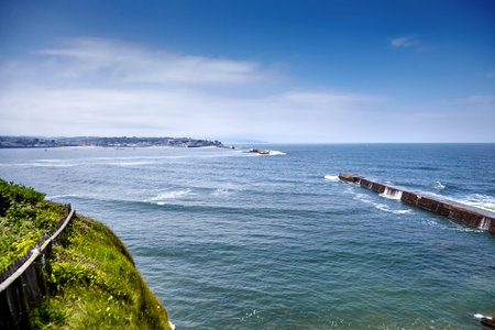 Saint Jean de Luz, France, Basque country, City views Ciboure and Castle and port of Socoa, Green...